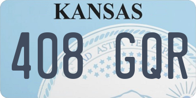 KS license plate 408GQR