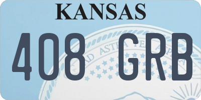 KS license plate 408GRB