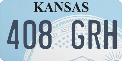 KS license plate 408GRH