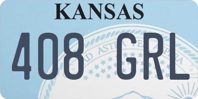 KS license plate 408GRL