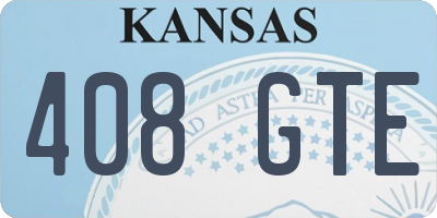 KS license plate 408GTE