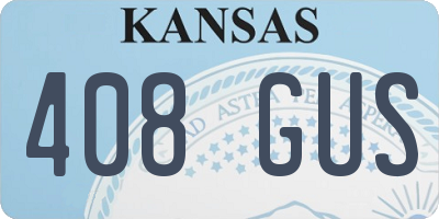 KS license plate 408GUS