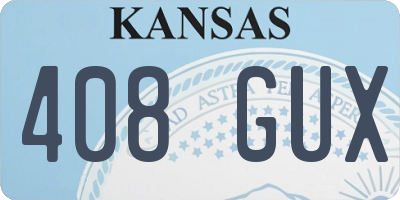 KS license plate 408GUX