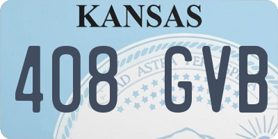 KS license plate 408GVB