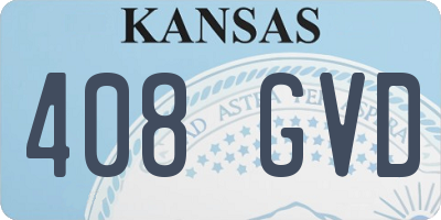 KS license plate 408GVD