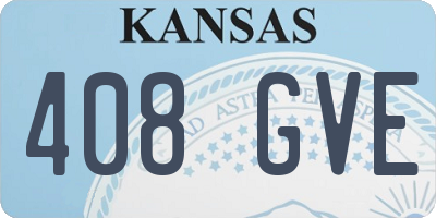 KS license plate 408GVE