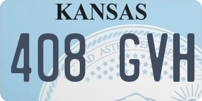 KS license plate 408GVH