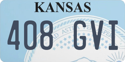 KS license plate 408GVI