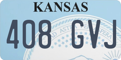 KS license plate 408GVJ