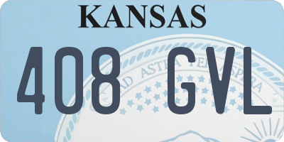 KS license plate 408GVL