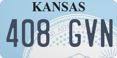 KS license plate 408GVN