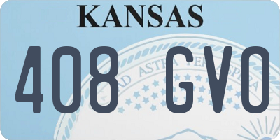 KS license plate 408GVO