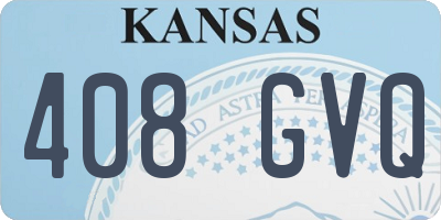 KS license plate 408GVQ