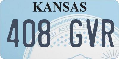 KS license plate 408GVR