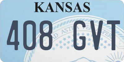 KS license plate 408GVT