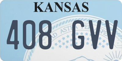 KS license plate 408GVV