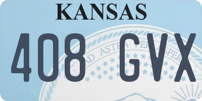 KS license plate 408GVX