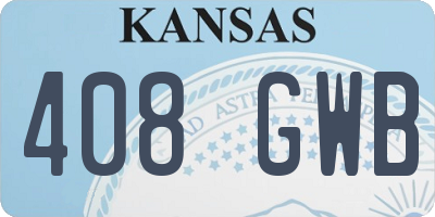 KS license plate 408GWB