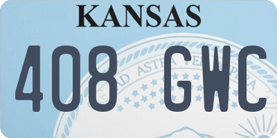 KS license plate 408GWC