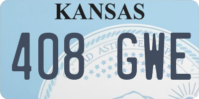 KS license plate 408GWE