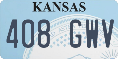 KS license plate 408GWV