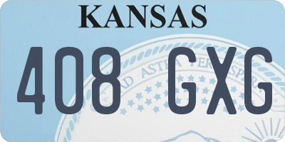 KS license plate 408GXG