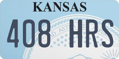 KS license plate 408HRS