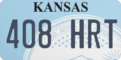 KS license plate 408HRT