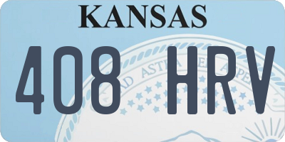 KS license plate 408HRV