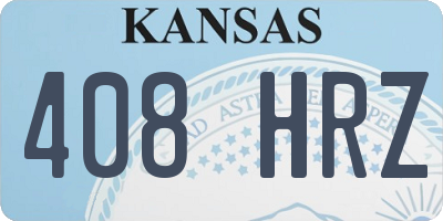 KS license plate 408HRZ