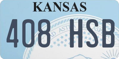 KS license plate 408HSB