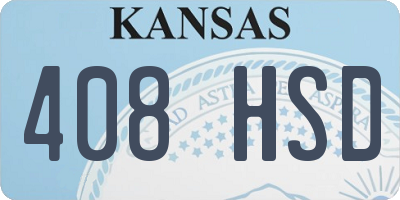 KS license plate 408HSD
