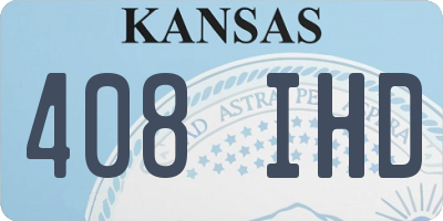 KS license plate 408IHD