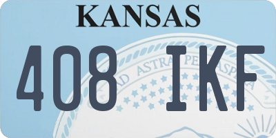 KS license plate 408IKF
