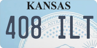 KS license plate 408ILT