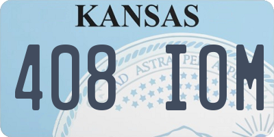 KS license plate 408IOM