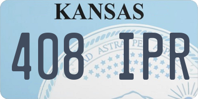 KS license plate 408IPR