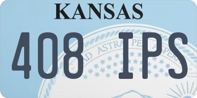 KS license plate 408IPS