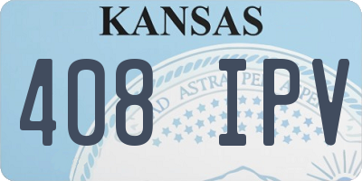 KS license plate 408IPV