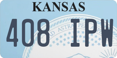 KS license plate 408IPW