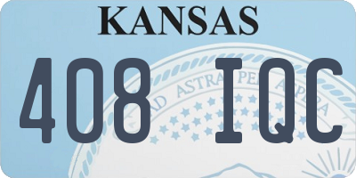 KS license plate 408IQC