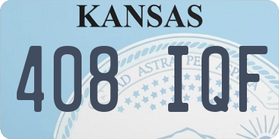 KS license plate 408IQF
