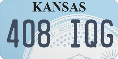 KS license plate 408IQG
