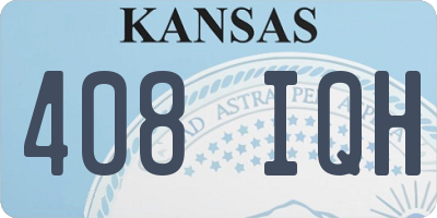 KS license plate 408IQH