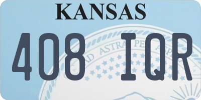 KS license plate 408IQR