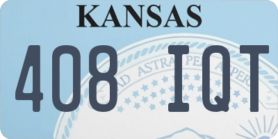 KS license plate 408IQT