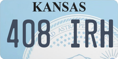 KS license plate 408IRH