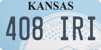 KS license plate 408IRI