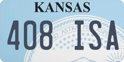 KS license plate 408ISA