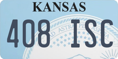 KS license plate 408ISC